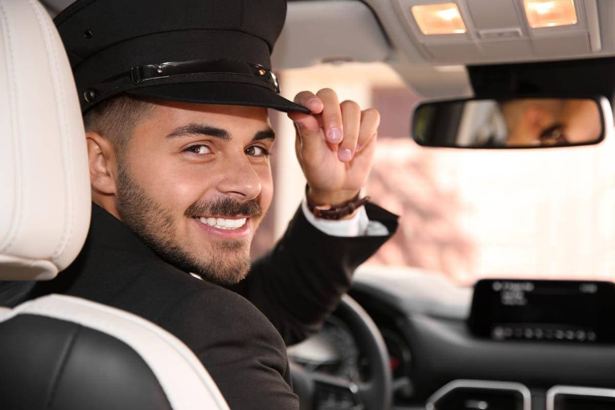 Private driver service on modern Saudi Arabian city roads